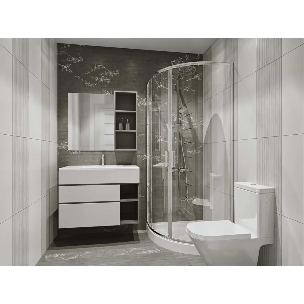 Керамогранит Belani Loft 59.7x14.8 см 1.325 м² цвет графитовый STLM-2029409 - Вид №6