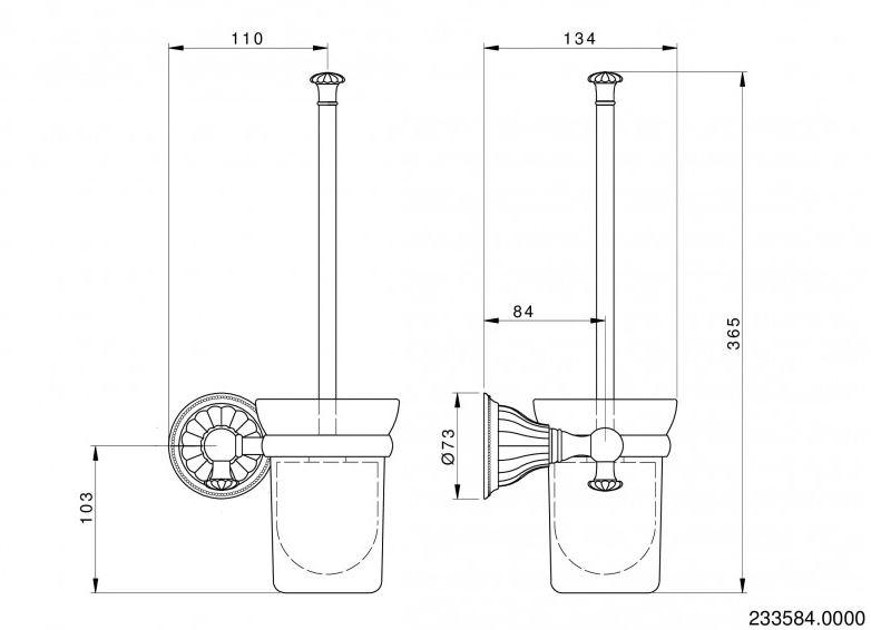 Bronces Mestre Ершик для унитаза настенный Artica with porcelain 233584.0000.50 - Вид №1