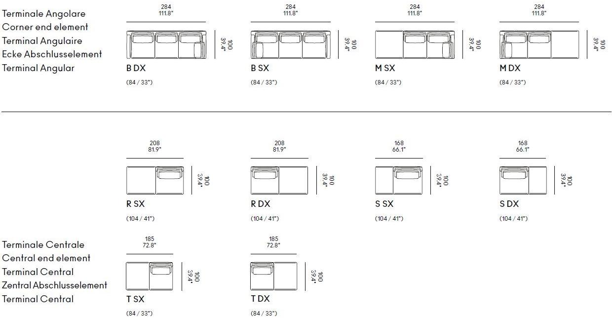 Casamania & Horm Модульный диван со съемным чехлом из ткани или кожи Ellington sun-id-1450493 - Вид №8