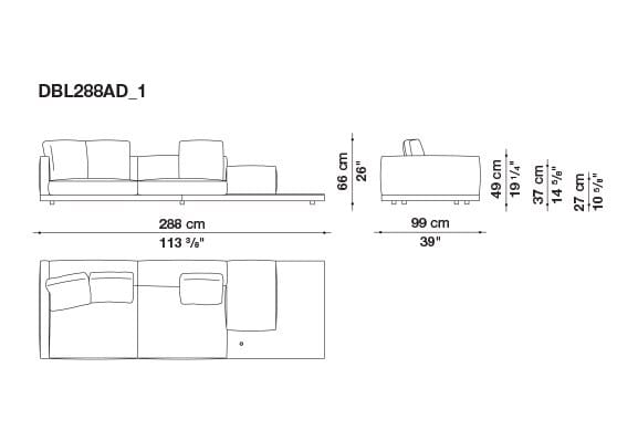 Кожаный диван B&B Italia док ARCH-00106863 - Вид №174