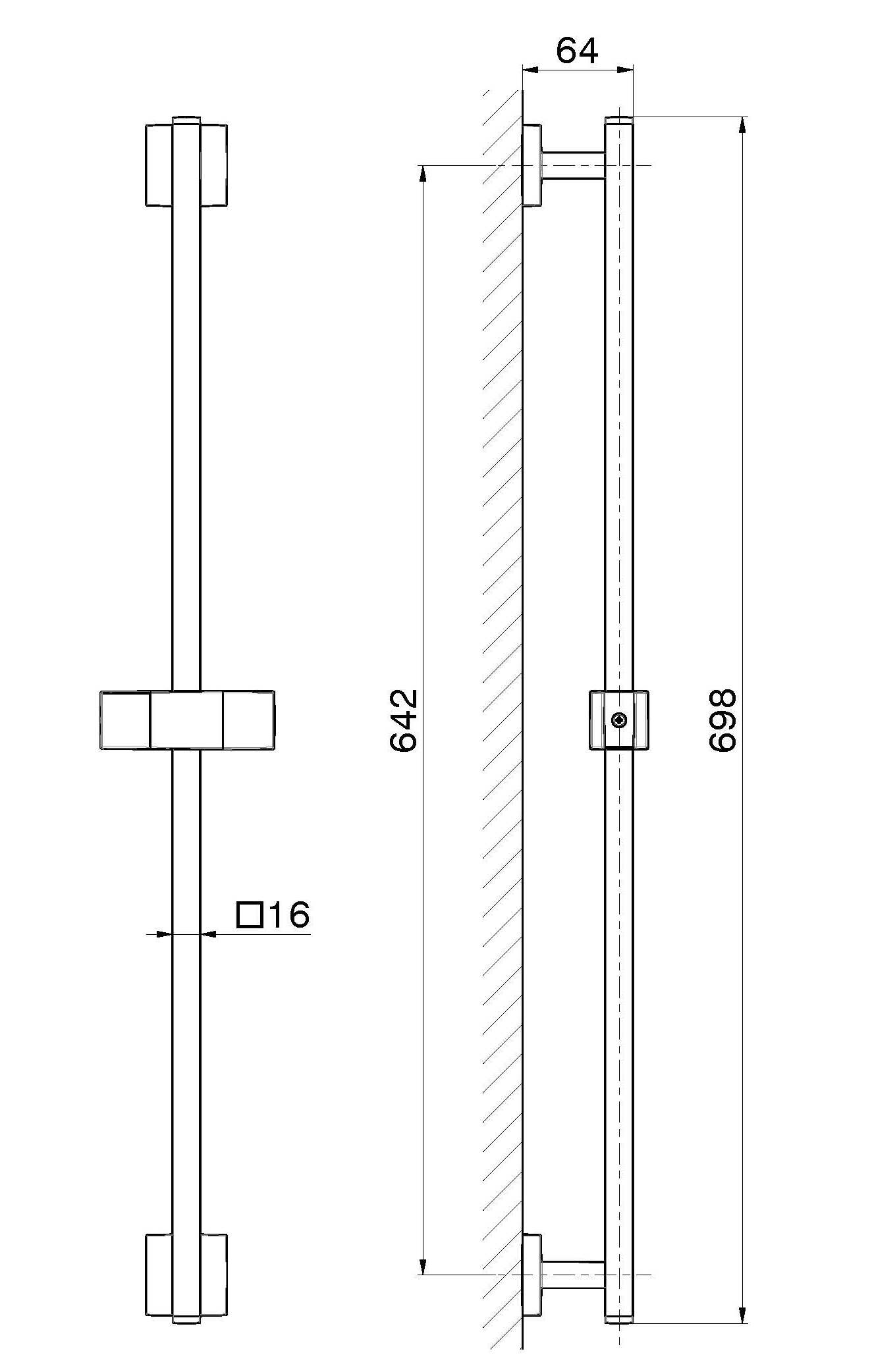 Подъемный стержень ABS Newform набор для душа ARCH-00043988 - Вид №2