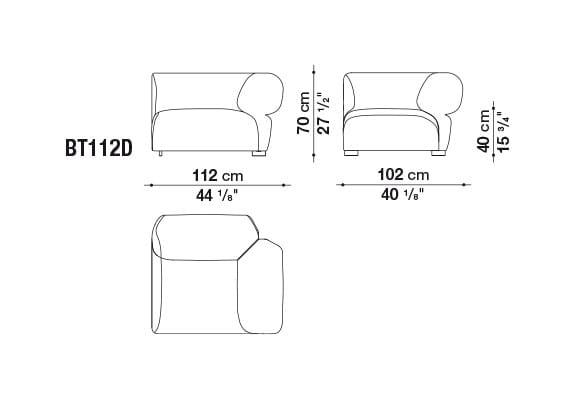 Секционный угловой диван из ткани B&B Italia Outdoor Butterfly ARCH-00072051 - Вид №15