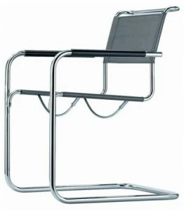 Thonet Кресло с консольной сеткой и подлокотниками S 33