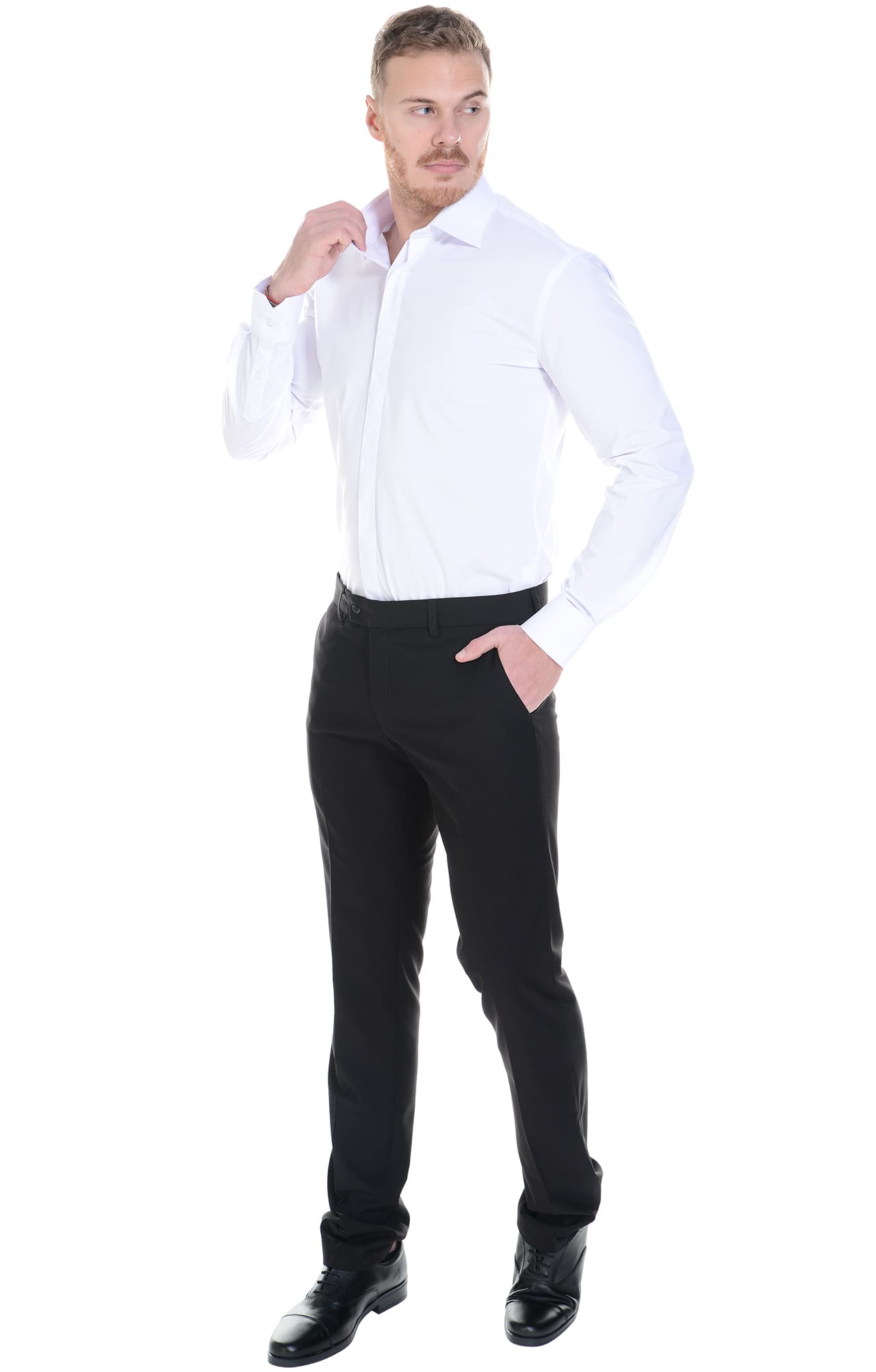 5030113 Рубашка мужская  white El-Risto  Корпоративная одежда  размер 46/182-188  - Вид №18