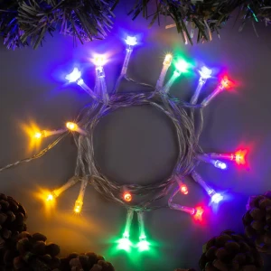 90641649 Электрогирлянда комнатная Luazon lighting 806816 нить 2 м 20 ламп бесцветный 2 режимов работы STLM-0951953
