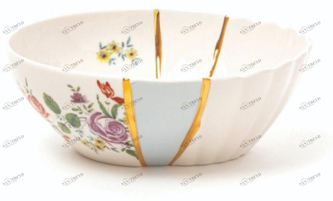 Seletti Фарфоровая салатница Kintsugi sun-id-1464397