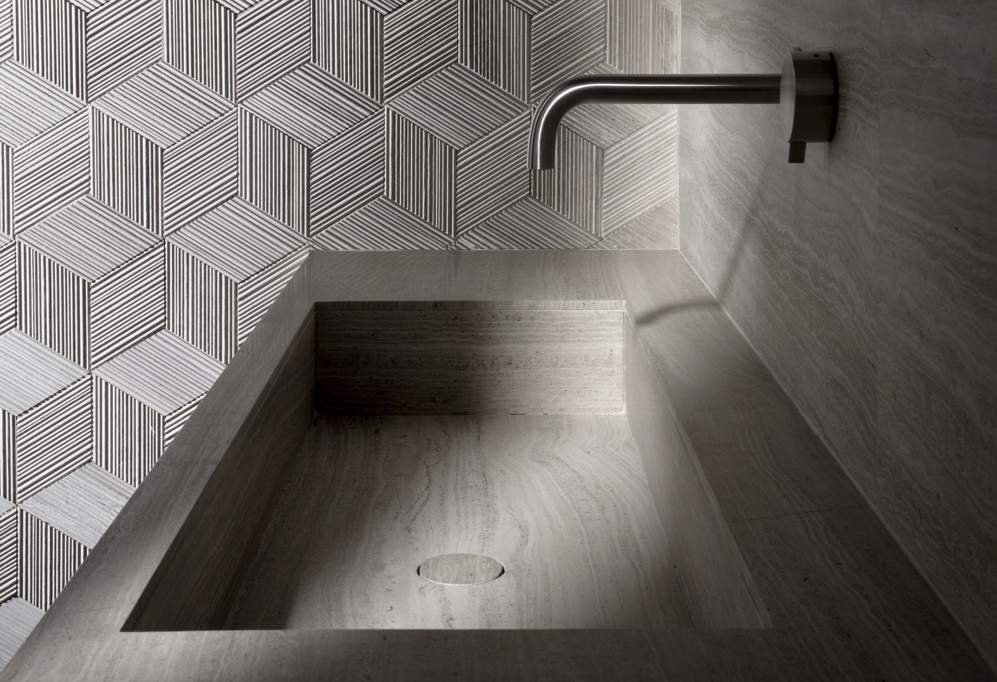 Мраморная прямоугольная подвесная раковина Salvatori STILETTO ARCH-00140478 - Вид №8