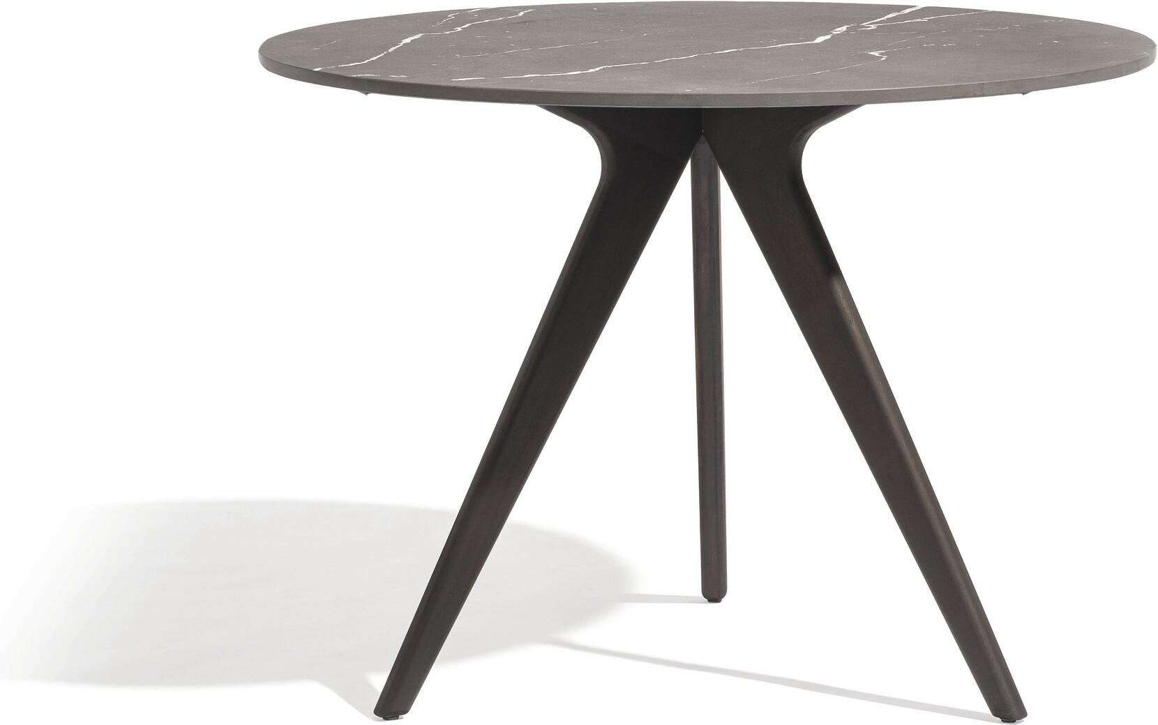 MNST985 Обеденный стол teak nero ⌀125см Manutti Torsa