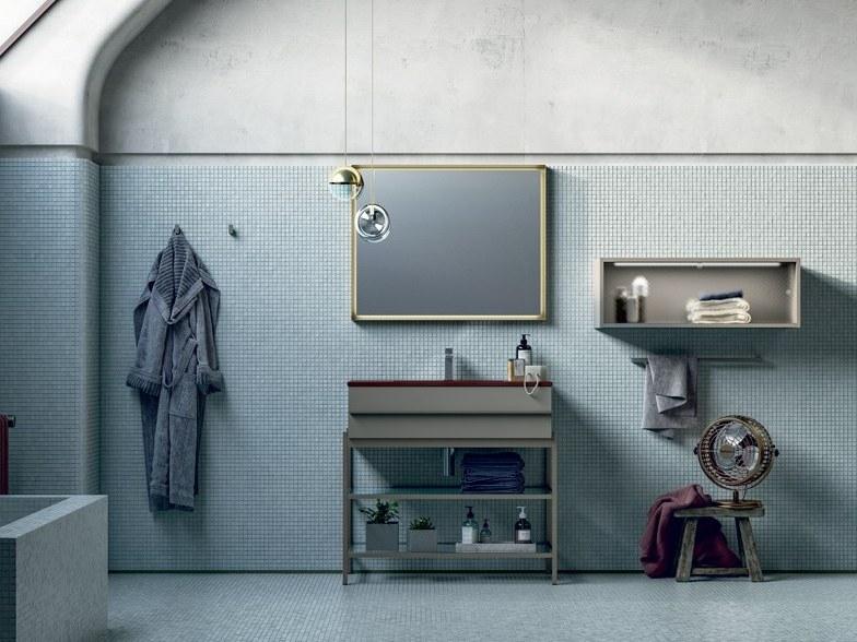 Birex Отдельная лакированная тумба под умывальник из фанерованной древесины с ящиками Sidéro sun-id-1378234 - Вид №1