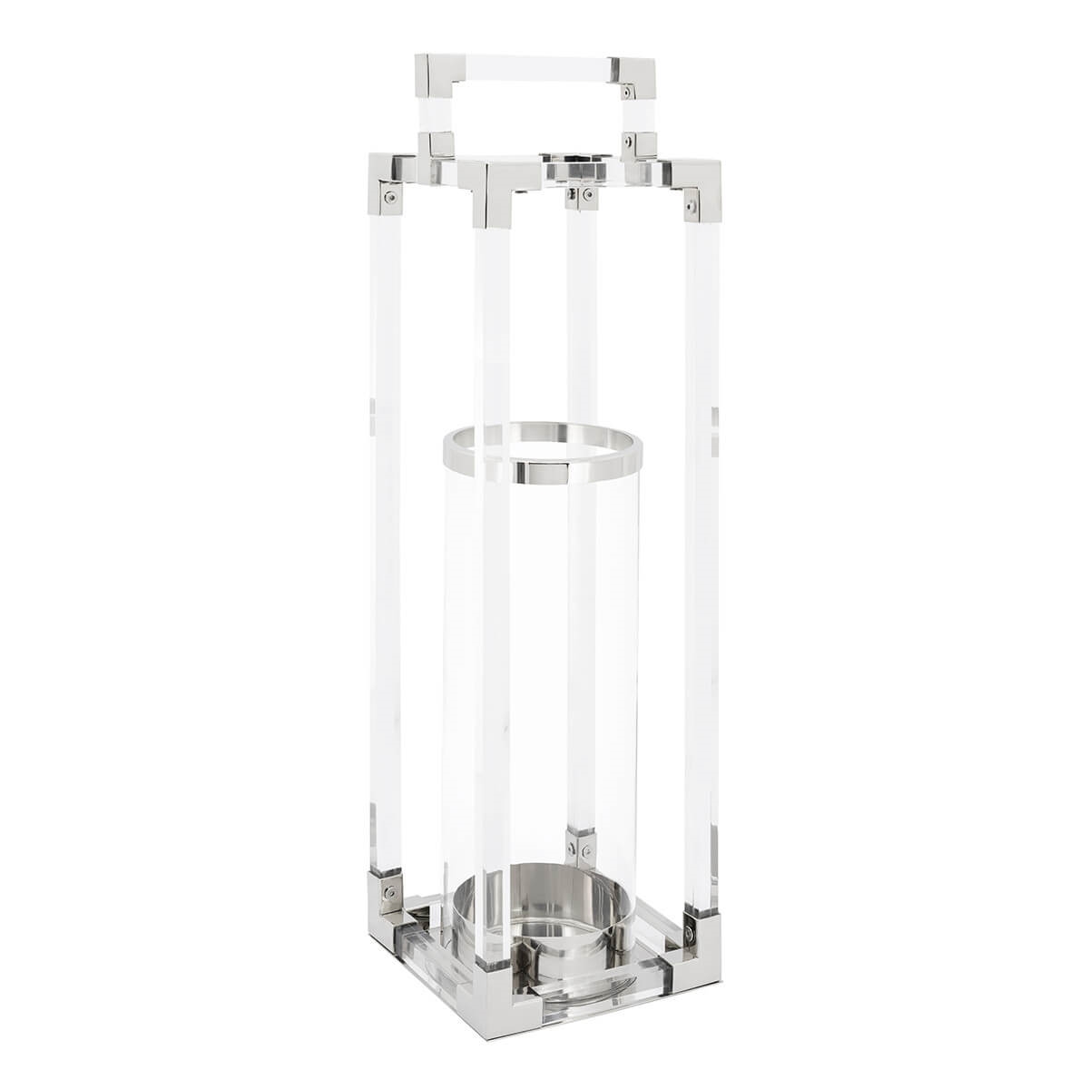 300198-02 ABHIKA ФОНАРЬ LUCY BIG SILVER 