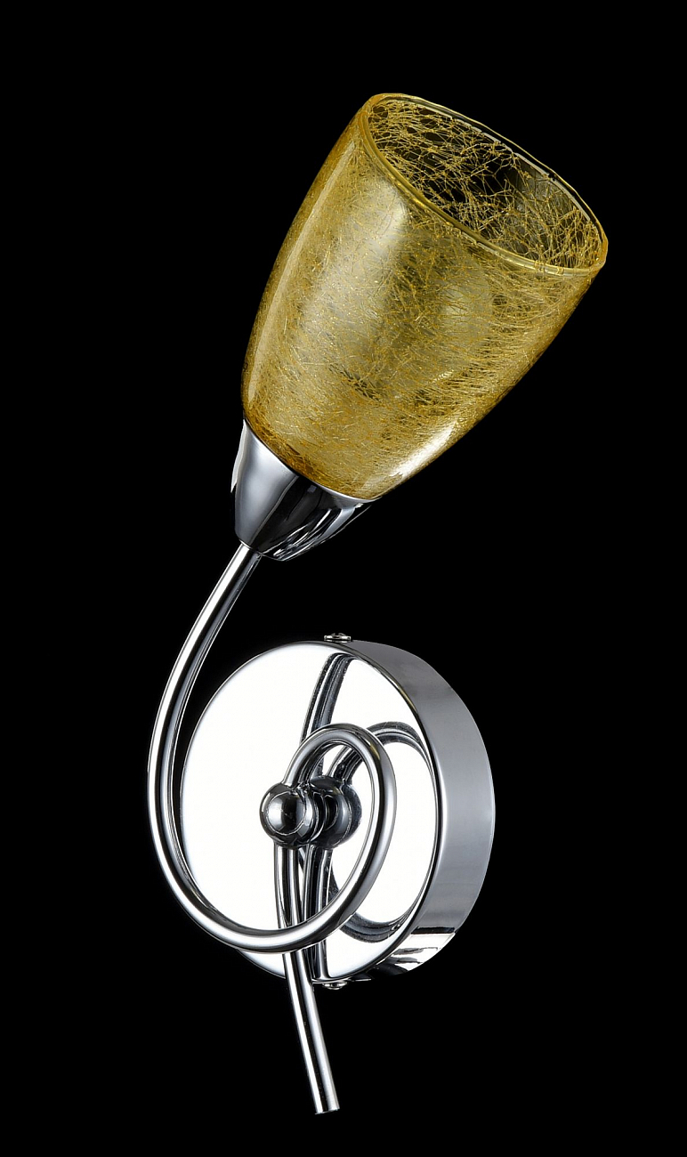 Бра настенное хром с желтым плафоном Flash FR104-01-YE FREYA MODERN 00-3957459 Хром - Вид №3