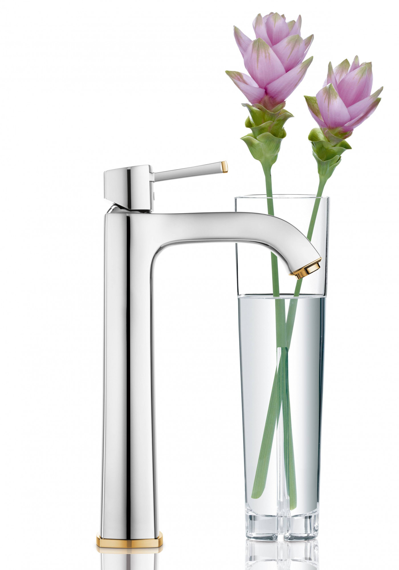 Смеситель для раковины GROHE Grandera, свободностоящий, хром/золото (23313IG0)