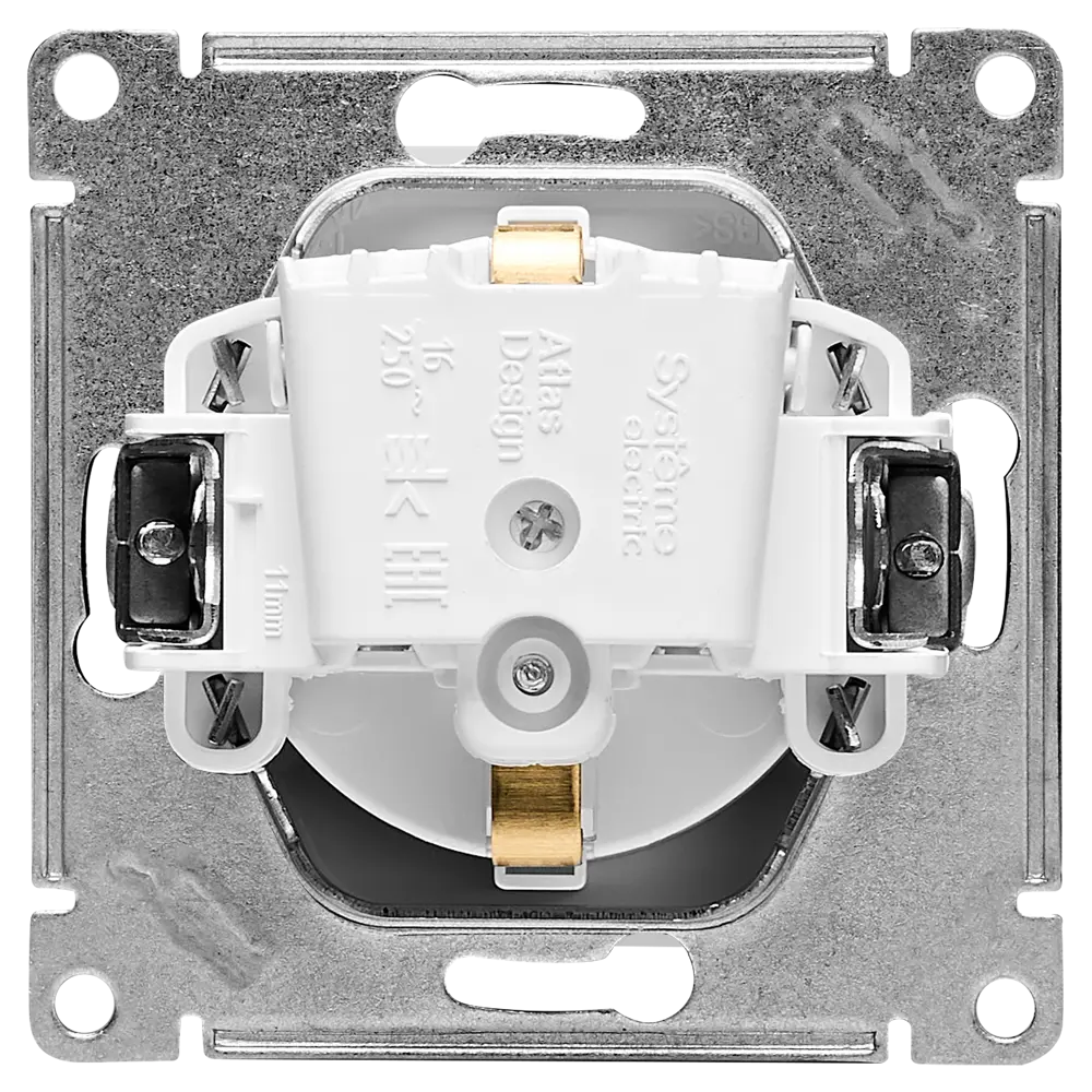 Розетка встраиваемая Schneider Electric Atlas Design ATN000143 с заземлением цвет белый 82454967 STLM-2200427 SYSTEME ELECTRIC AtlasDesign - Вид №2