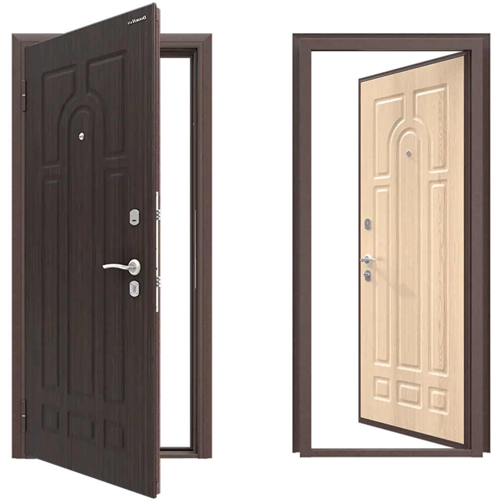 Дверь входная металлическая Оптим 88x205 см левая цвет белый дуб DOORHAN STLM-2051569 - Вид №1