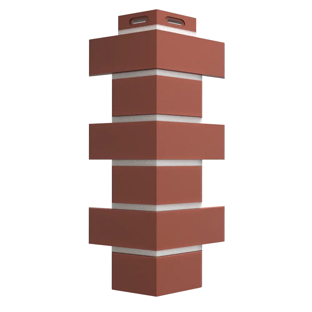 Угол наружный Dacha Кирпич гладкий цвет тёмно-красный STLM-2005581