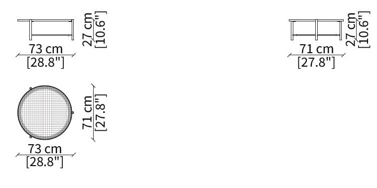 Круглый металлический журнальный столик Frigerio Santamonica ARCH-00146808 - Вид №9