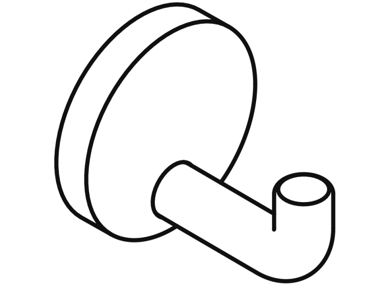 477.90B045 настенный крючок HEWI Edition matt | Polyamid  - Вид №17