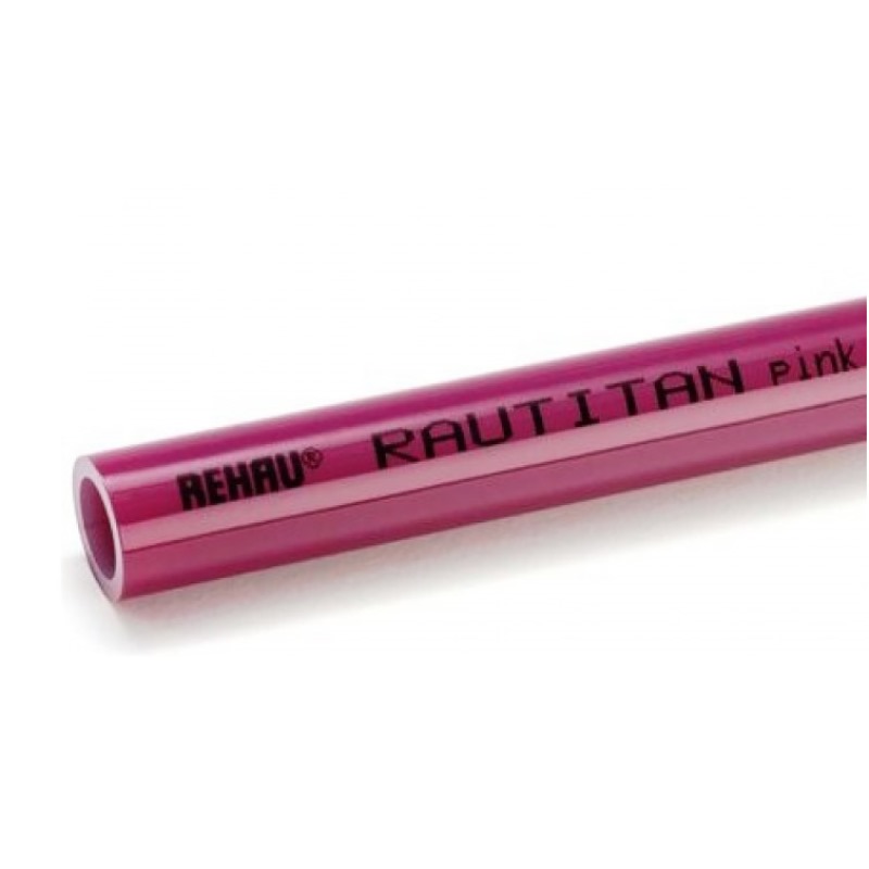 Труба универсальная для систем отопления RAUTITAN pink REHAU 50x6,9 штанга 6м 136092 - Вид №1