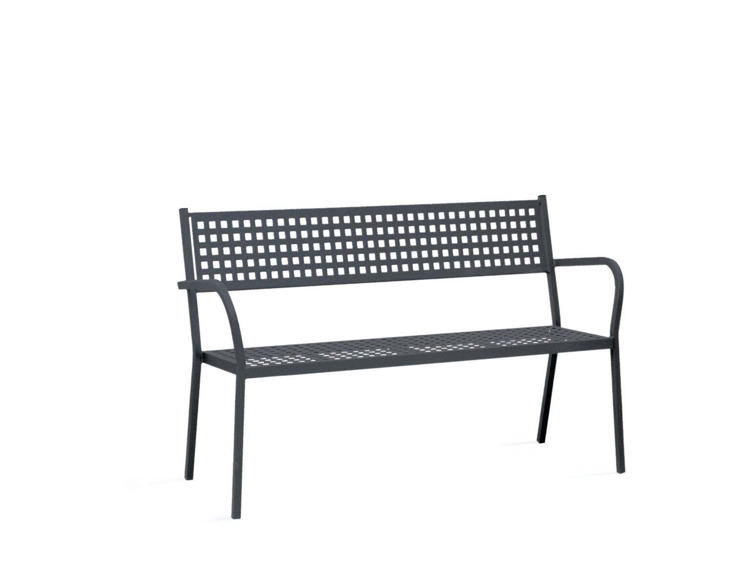 Металлическая садовая скамейка с подлокотниками Vermobil ARCH-00062963 - Вид №10