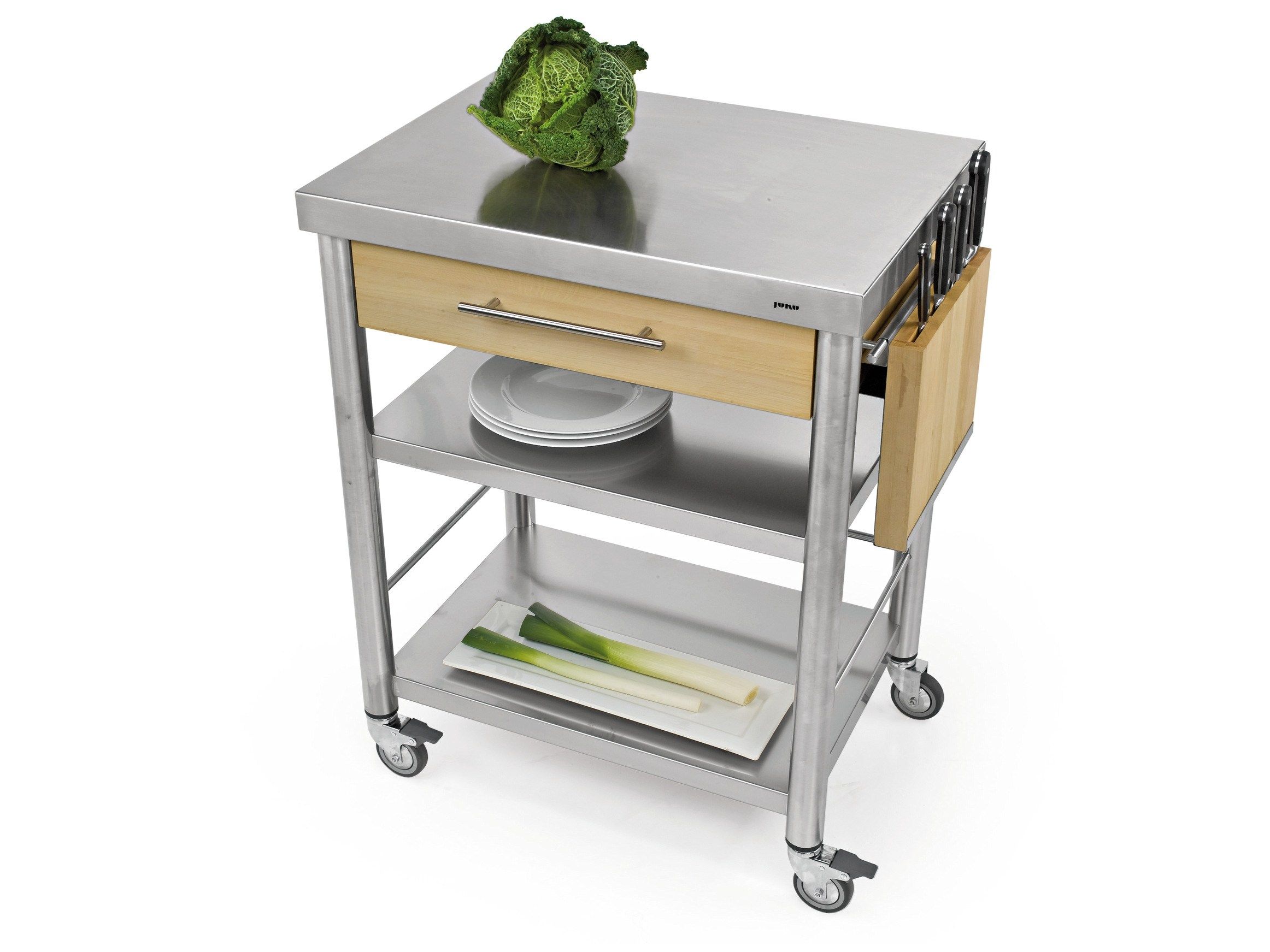 Отдельно стоящий кухонный модуль из нержавеющей стали и дерева JOKODOMUS Auxilium ARCH-00074086