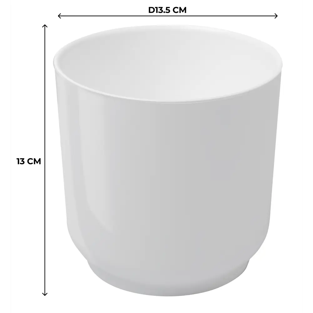 Кашпо Evergreen Design Дельта 13x13.5x13 см v1.5 л пластик белый 89452976 STLM-2125311 - Вид №2