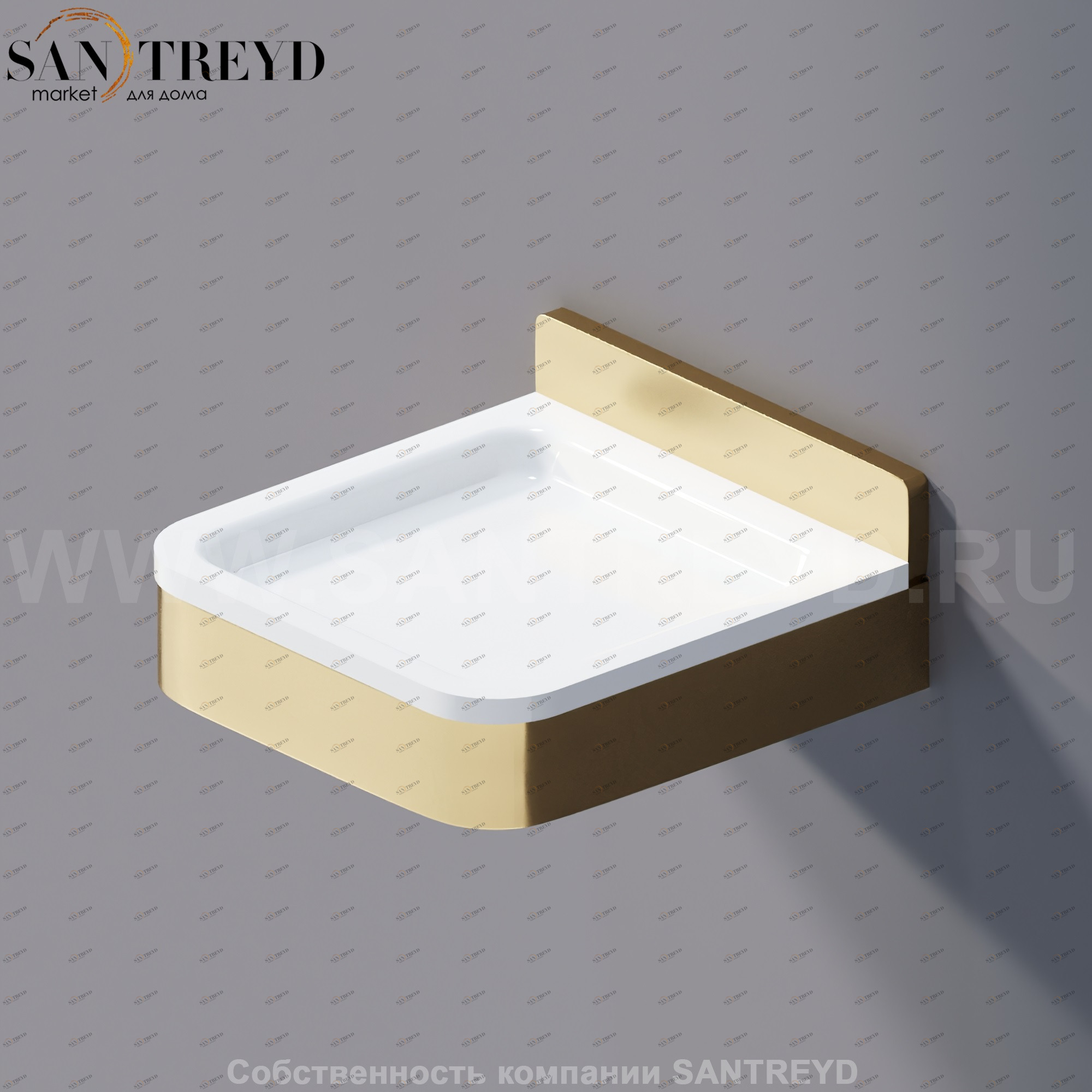 Agape MEMORY Мыльница белая в бронзовом каркасе AMEM851NRZ