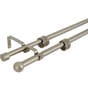 85310611 Карниз двухрядный раздвижной 160-320 см металл цвет графит STLM-0061207