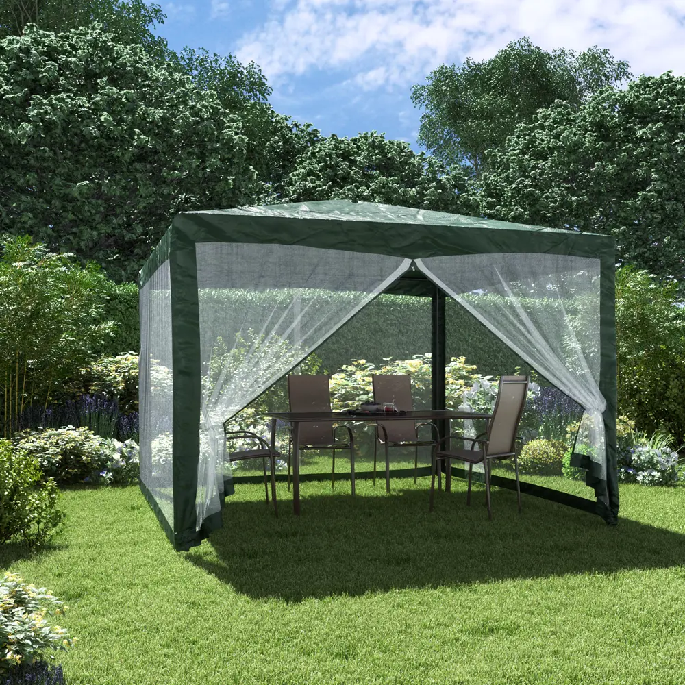Santreyd Садовый павильон 3x3 с антимоскитной сеткой для комфортного отдыха 14149519 Павильон садовый STLM-0004413 - Вид №5