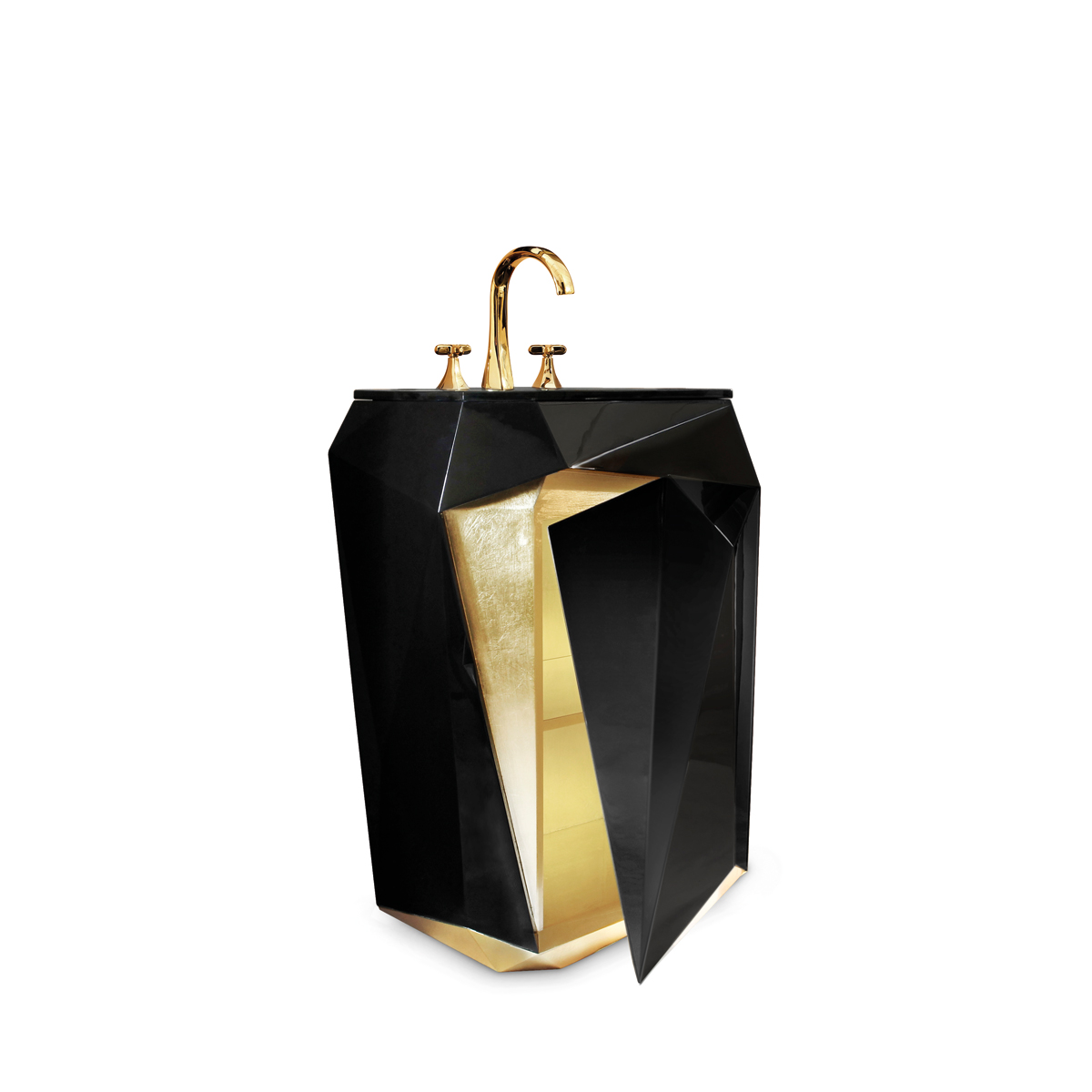 Diamond Freestanding Напольная раковина стоящая прямоугольная Covethouse  - Вид №5