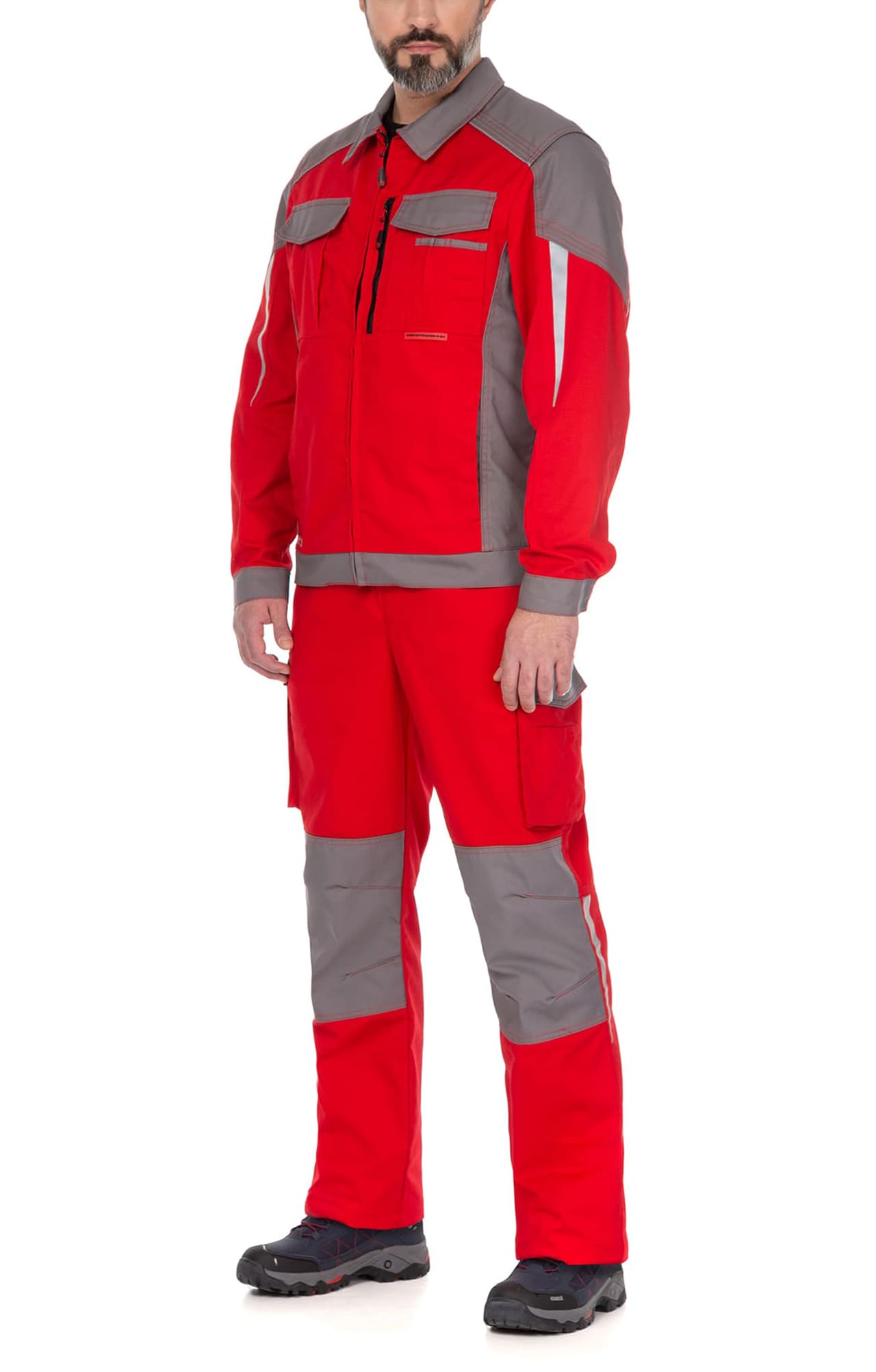64644 Костюм  NEW 2 красный с серым STATUS  Летняя спецодежда  размер 56-58/170-176  - Вид №15
