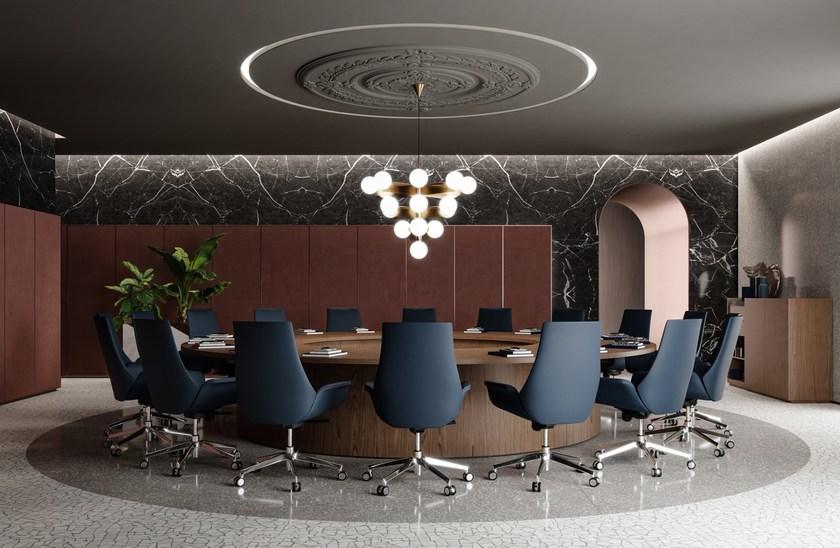 PROF Круглый деревянный стол для переговоров Bespoke conference tables sun-id-1443579 - Вид №1