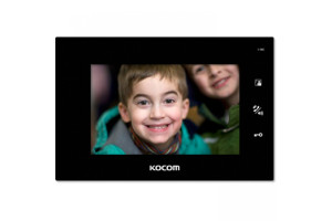 15895069 Цветной монитор видеодомофона без трубки hands-free KCV-A374 чёрный СП13567 KOCOM