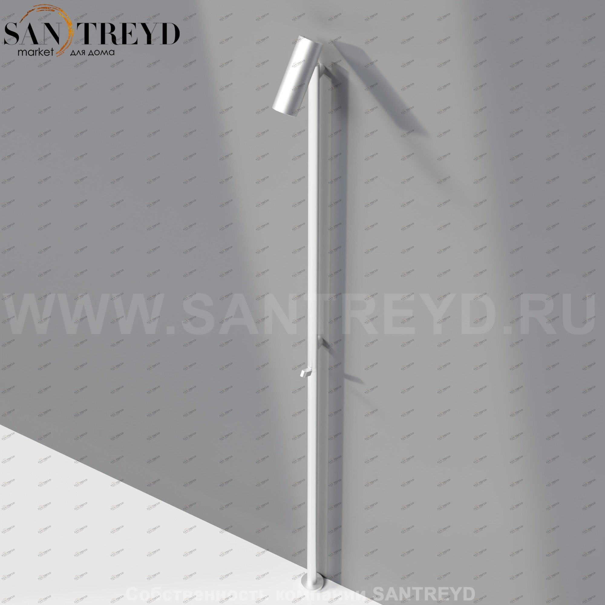 Напольный смеситель ARUB0959SP SQUARE для душа хромированный матовый Agape