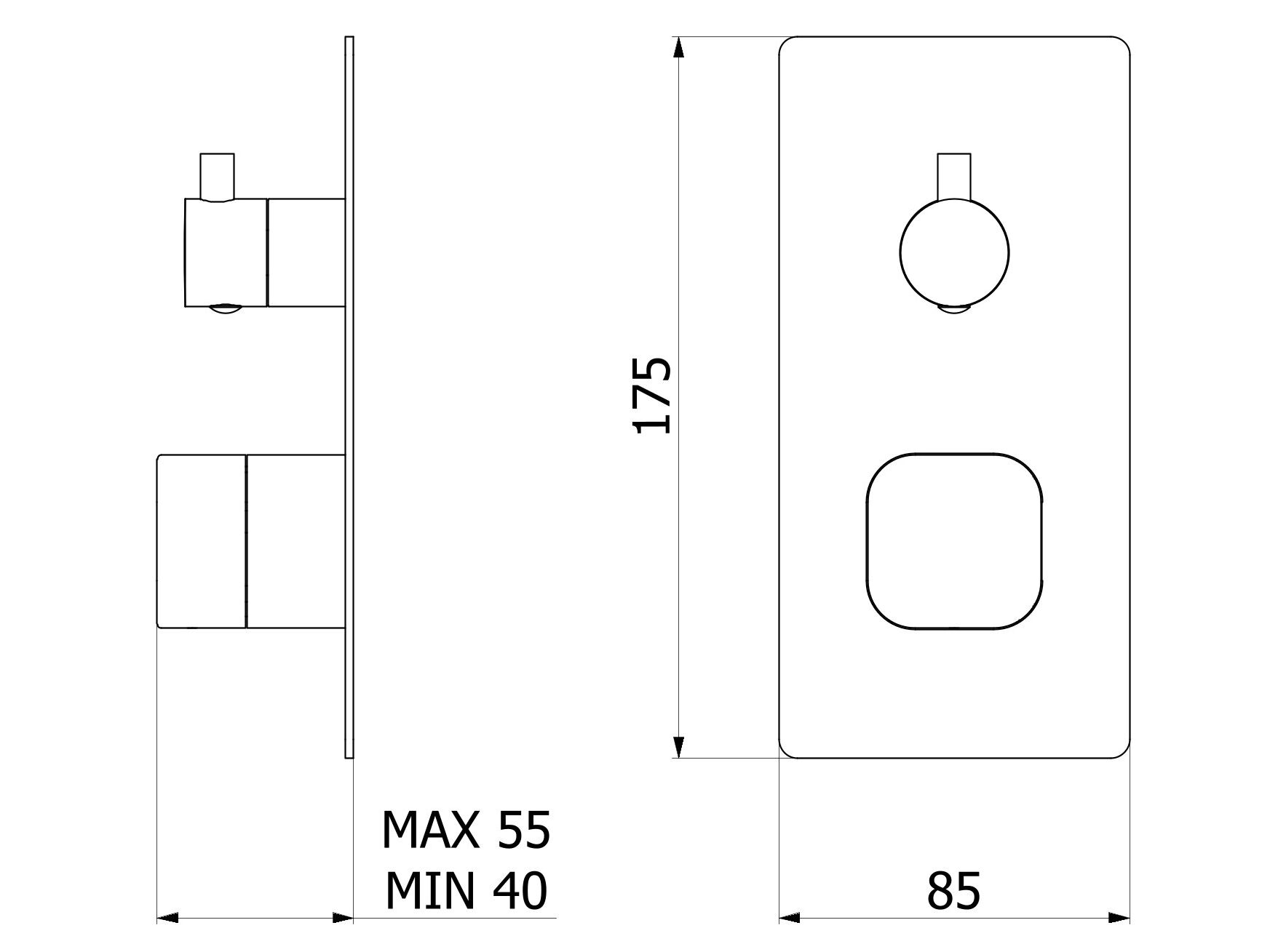 Встраиваемый гидропрогрессивный смеситель для душа IB гелий ARCH-00091874 - Вид №23