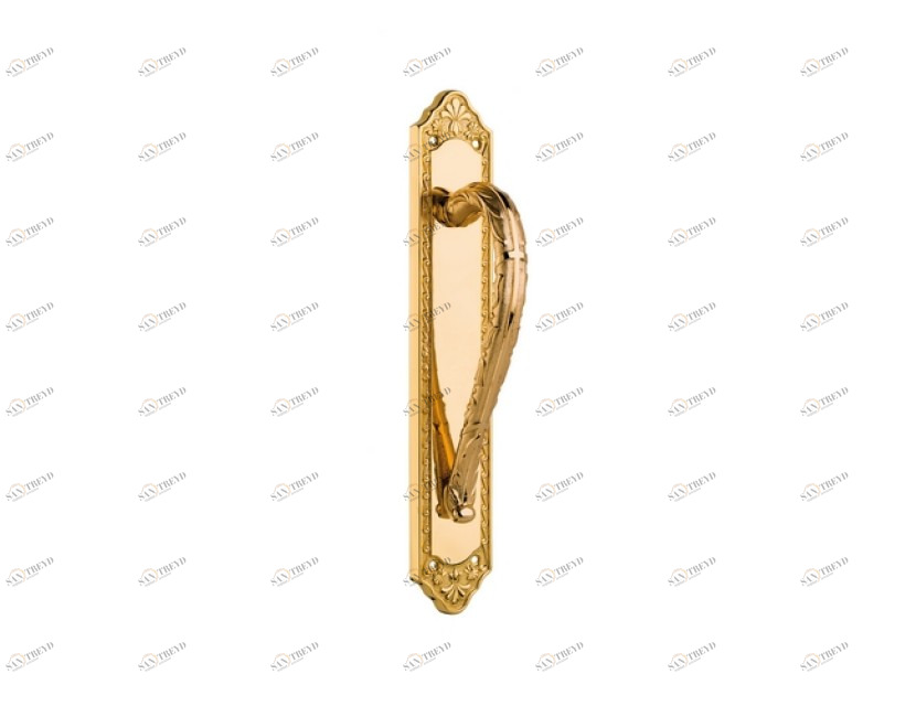 0M3203.000.44 Ручка дверцы на пластине Мат античная латунь Mestre 