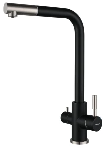 Кухонный смеситель Z-5421 черный GranFest QUARZ