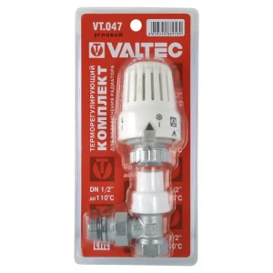 Термостатический клапан для радиатора угловой Valtec 1/2" нержавеющая сталь 82576082 STLM-2205110