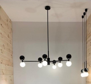 092134 Люстра 6L черная - черный мрамор Aromas del Campo Dalt