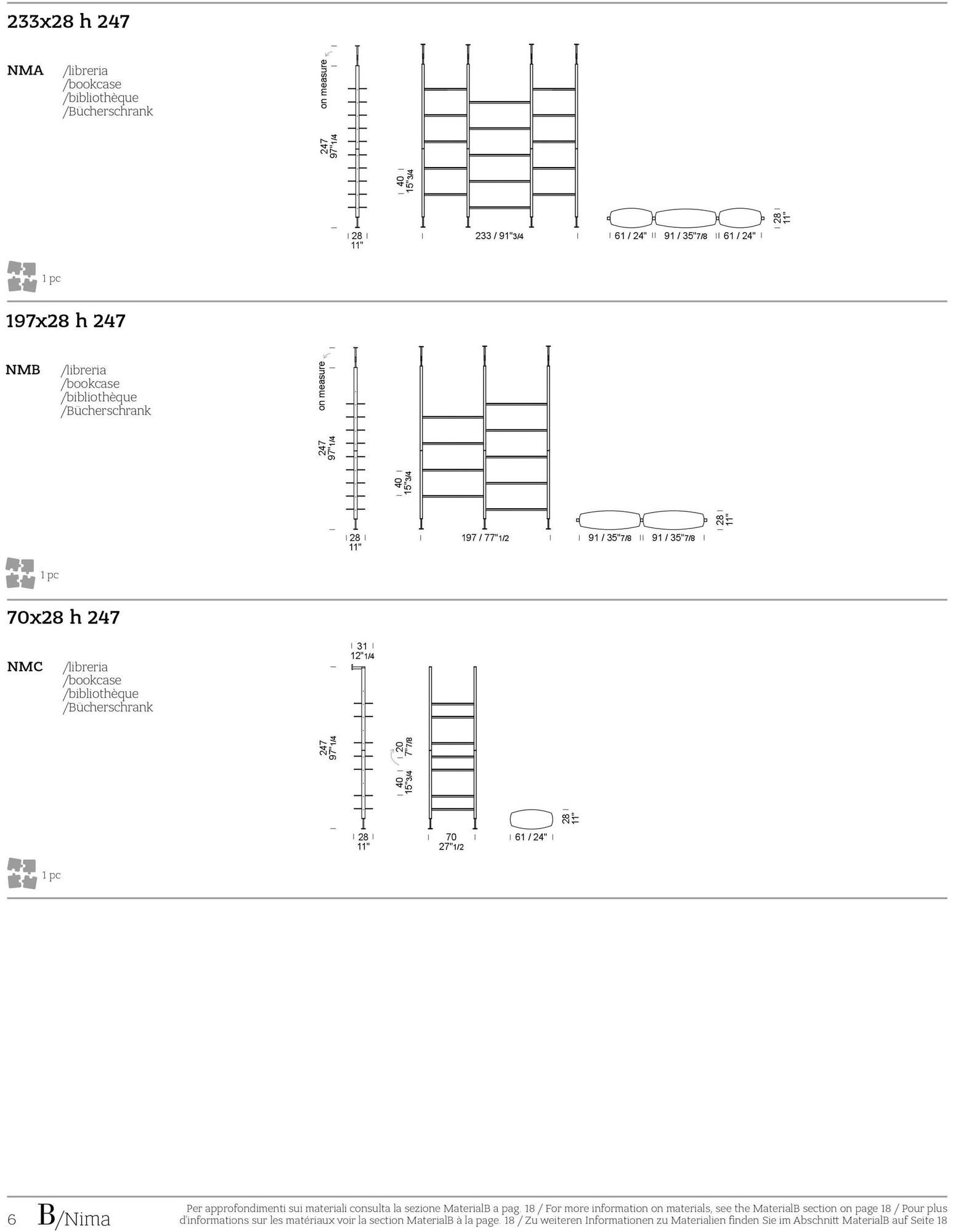 Borzalino Настенный книжный шкаф из дерева и стекла sun-id-1490432 - Вид №4