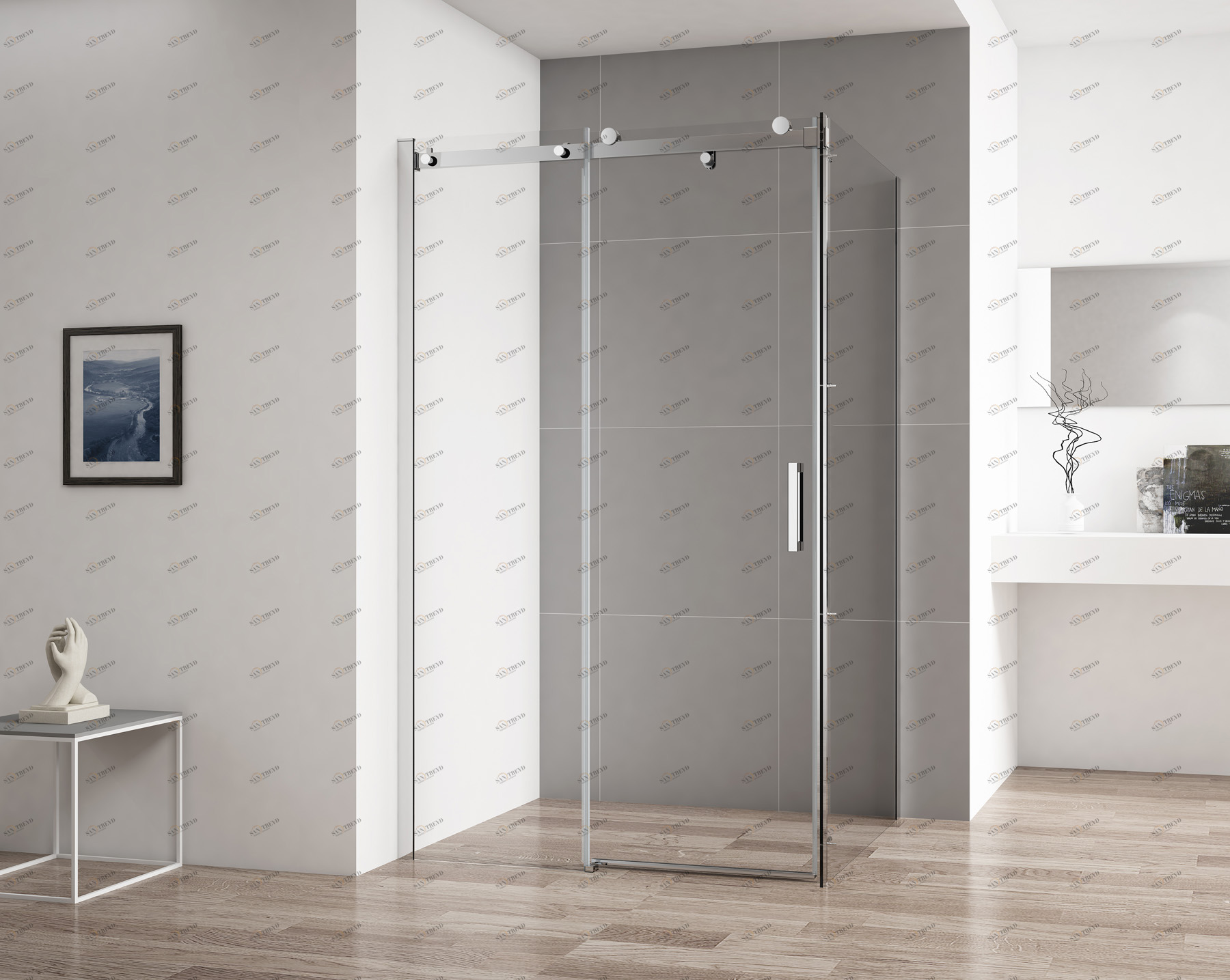 Душевой уголок CEZARES STYLUS-SOFT-AH-1-140/90-C-Cr 