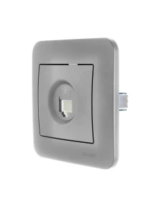 ASTI Розетка телефонная евро платина