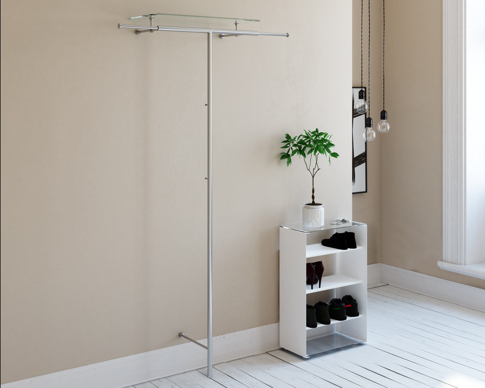 Настенная вешалка из нержавеющей стали SCHNEEWEISS interior Луна ARCH-00133864 - Вид №1