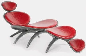 MORADA Кресло из орехового дерева и кожи Dragonfly Dragonfly lg