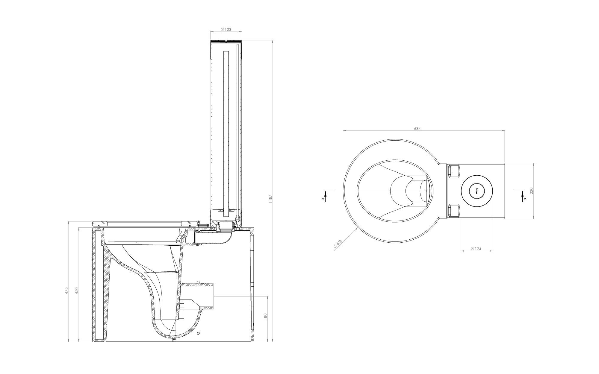 Керамический туалет Trone иконы ARCH-00048537 - Вид №2