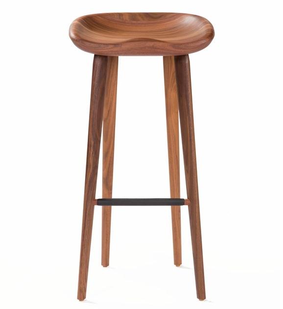 BassamFellows Барный стул из массива дерева с подставкой для ног Tractor Cb-23 - Вид №1