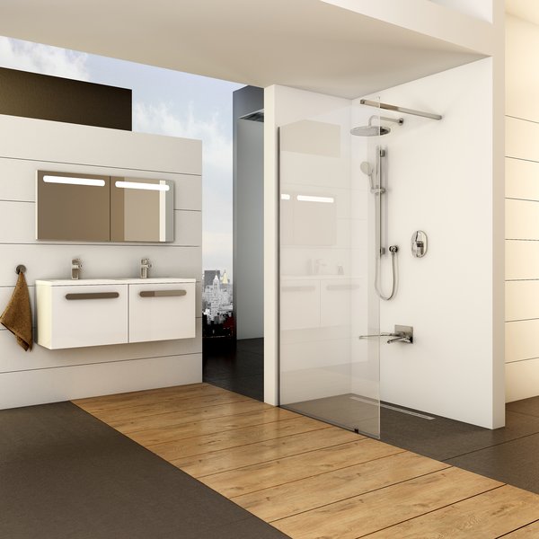 Walk In-Wall-100 v.200 черный+Transparent Ravak GW9WA0300Z1 - Вид №5