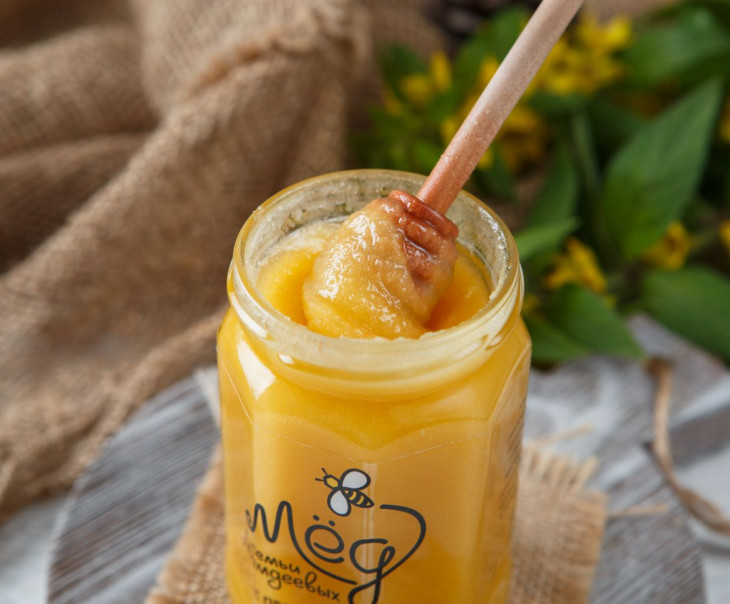 4029 Мед с прополисом. Урожай 2021 г. Вкусляндия  - Вид №1