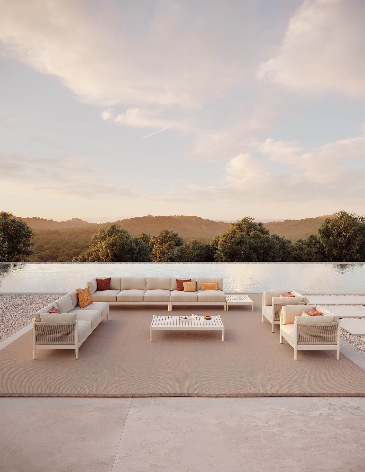 Алюминиевый квадратный садовый столик с порошковым покрытием Walters Georgica Aluminium ARCH-00039307 - Вид №8