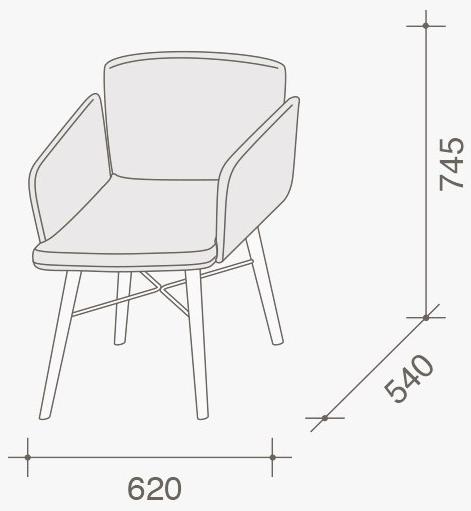 Lema Кресло из ткани с подлокотниками sun-id-1380626 - Вид №5