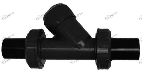 SANIT 121303030040 Обратный клапан, PVC-U, фитинг с PE100-LS буртиком, SDR 11 